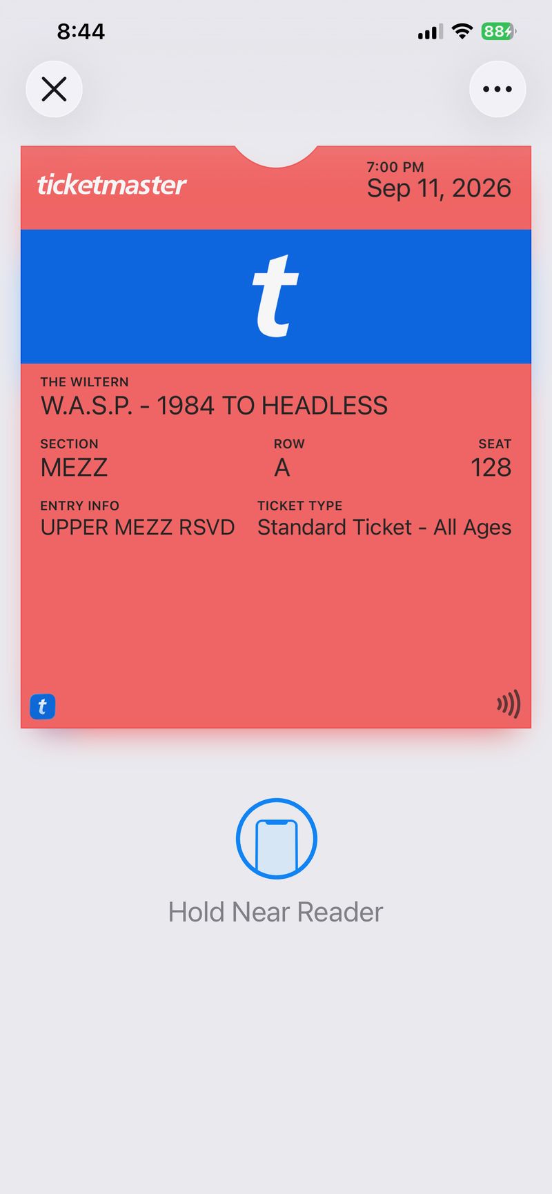 Ticket stub